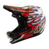 Integrální přilba Troy Lee Designs D4 Composite MIPS - overspray white / red
