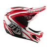 Integrální přilba Troy Lee Designs D4 Polyacrylite MIPS - the line fire / white