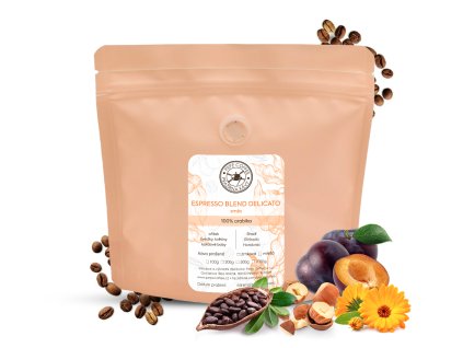 Espresso blend Delicato hnedy sacek web