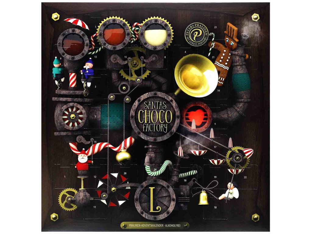 peters adventskalender santas choco factory l no3 4051