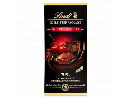 Lindt Edelbitter Mousse Sauerkirsch Chili, 150g