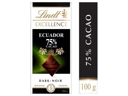LINDT Excellence Ecuador 75% 100g (hořká čokoláda) NOVINKA