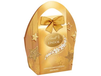 Vánoční taška Lindt Vánoční směs 62g zlatá