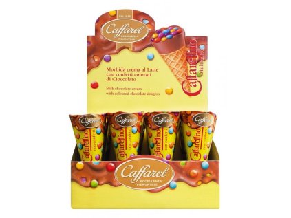 104957 ice cream waffle with milk chocolate display caffarellino multicolor display caffarel