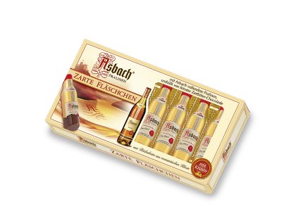 Lahvičky plněné pravou brandy Asbach, malé 100g