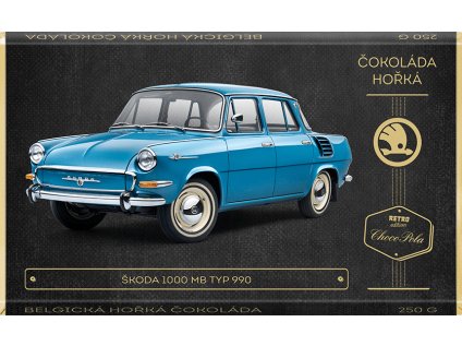 CHOCO POLA - Škoda 1000MB typ 990 retro čokoláda 250g (hořká)