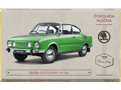 Škoda 110 R Coupé, typ 718 mléčná čokoláda 250 g