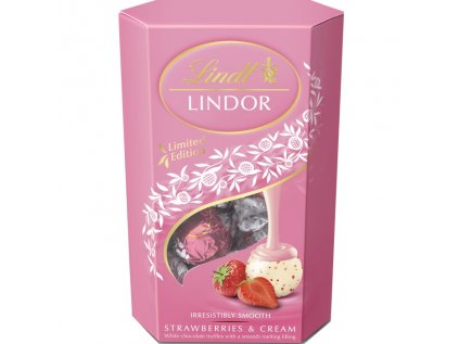 lindor pralinky jahody a smetana 200g