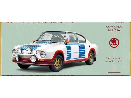 CHOCO POLA - Škoda 130 RS soutěžní vůz retro čokoláda 500g (mléčná)kód: 94-005