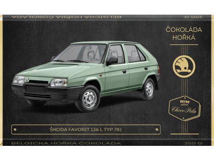 CHOCO POLA - Škoda Favorit 136 L, typ 781 kód: 93-047 retro čokoláda 250g (hořká)