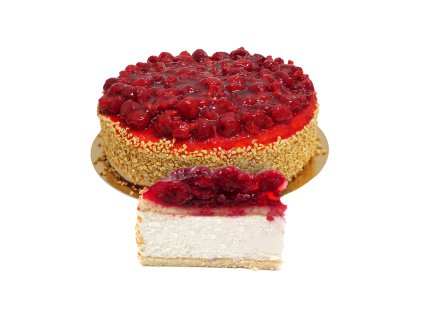 tvarohovy dort malina