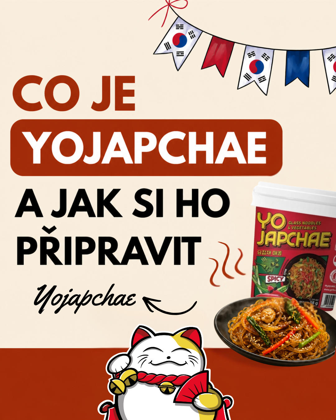 Yojapchae (Japchae) – rychlý korejský noodle bowl + recept 🍜