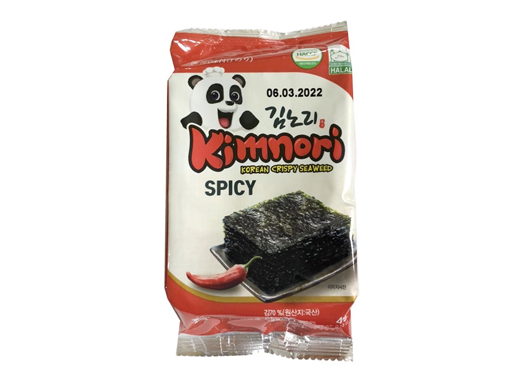 Kimnori Korejské Křupavé Mořské Řasy Spicy 4g KOR