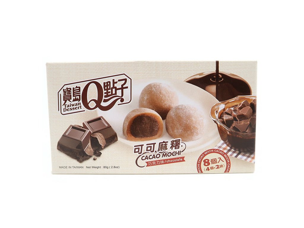Q Brand Mochi Rýžové Koláčky Kakao Čokoláda 80g TWN