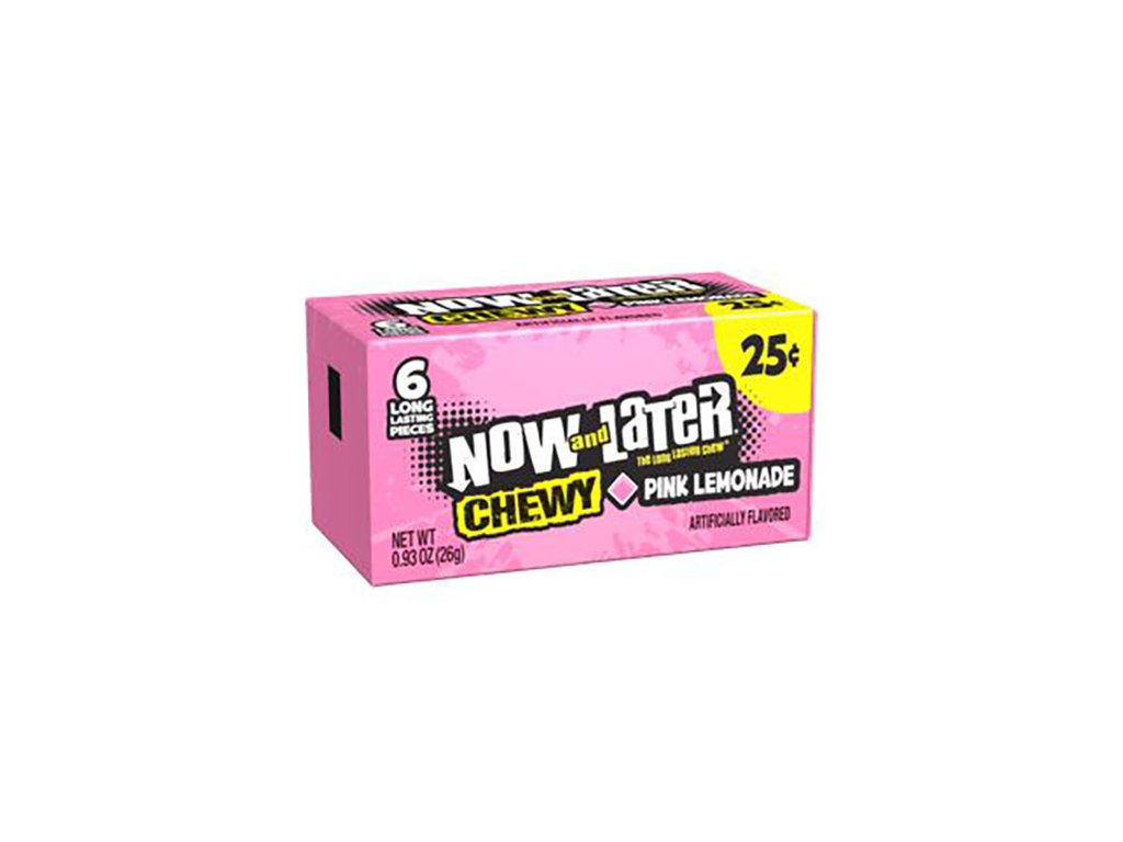 Now And Later Chewy Pink Lemonade 6 Pieces Pack 26g MEX