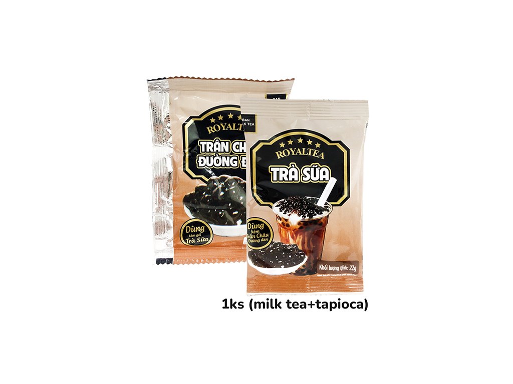 Royaltea Ban Milk Tea Bubble Tea Black Sugar Pearls 1ks (22g+30g) VNM