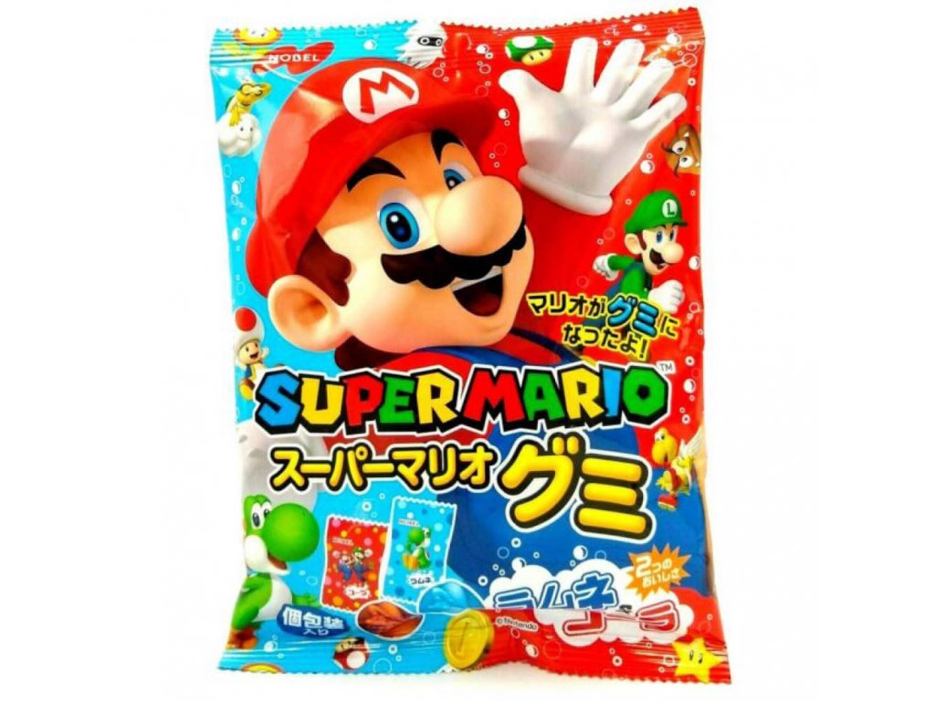 Nobel Super Mario Ramune & Cola Gummy Candy 90g JAP