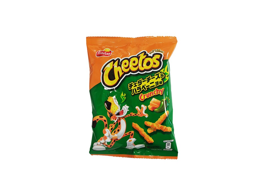 Cheetos Crunchy Cheddar Cheese & Jalapeno 65g JAP Americké, Asijské, Evropské sladkosti