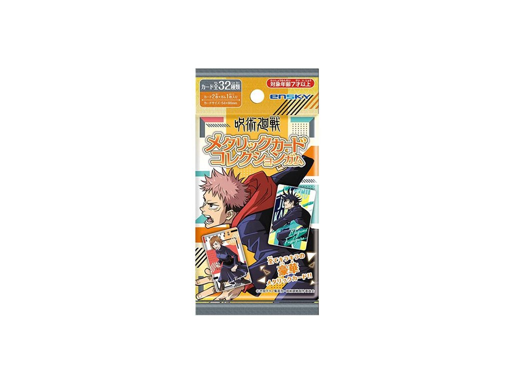 Ensky Jujutsu Kaisen Metallic Cards + Žvýkačka 3,5g JAP
