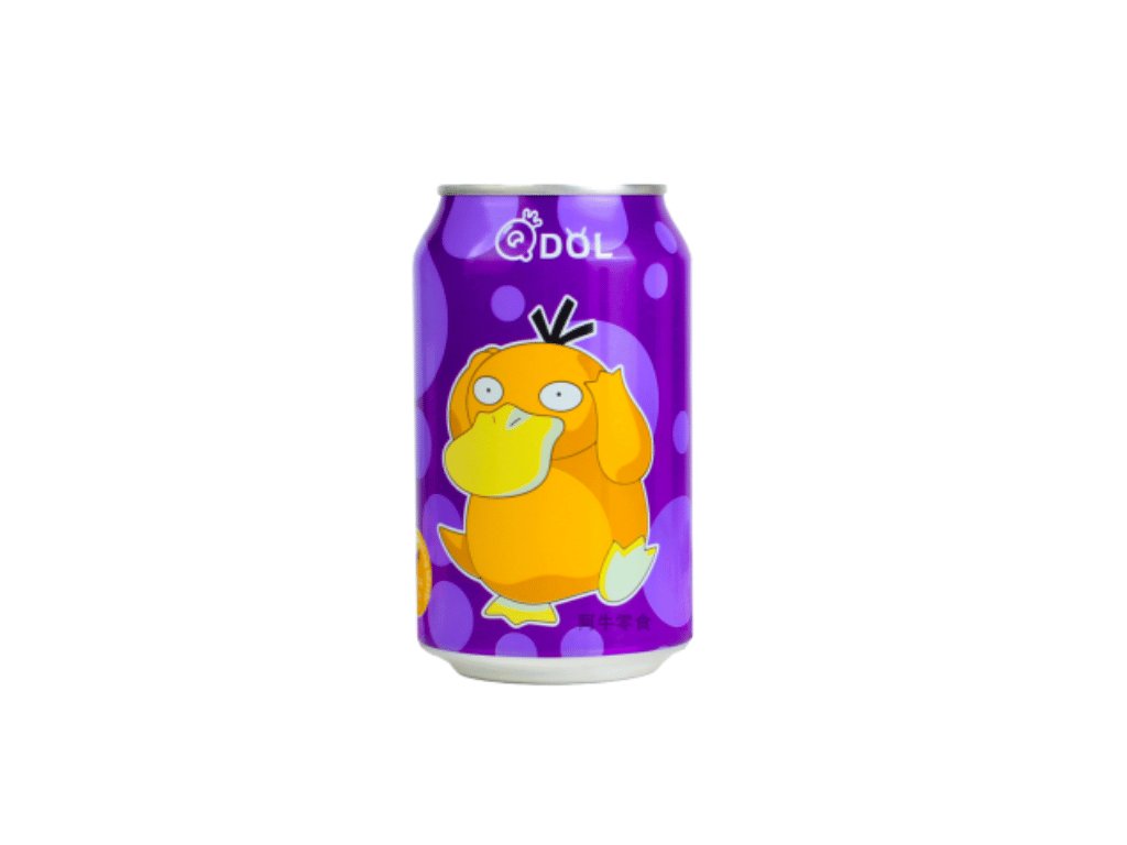 QDol Pokemon Psyduck Sparkling Water Drink Grape 330ml CHN
