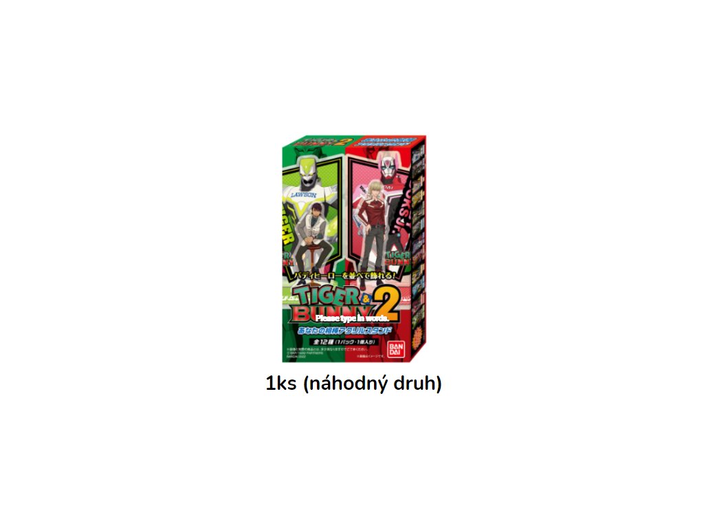 Bandai Mystery Tiger & Bunny 2 Akrylický Stojan se žvýkačkou 56g JAP
