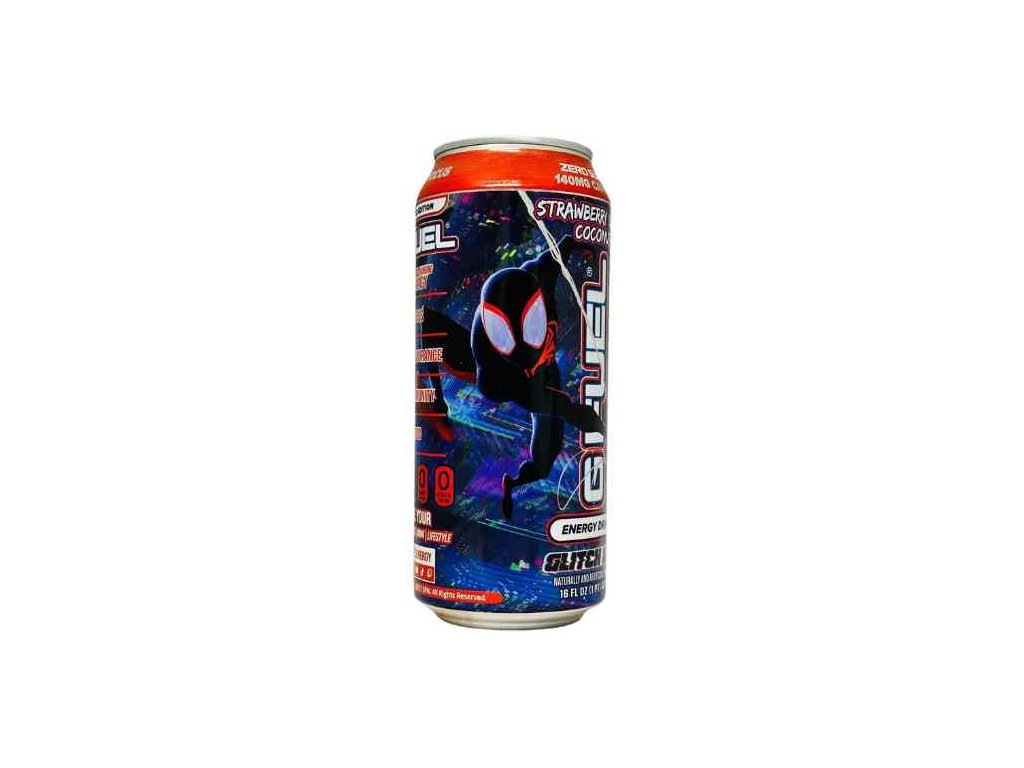 G FUEL Spider-Verse Glitch Mix Black Strawberry Guava Coconut Energy Drink 473ml USA
