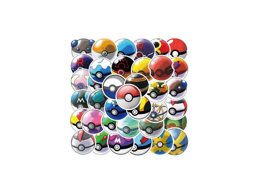Pokeball Stickers Mix Balení CHN
