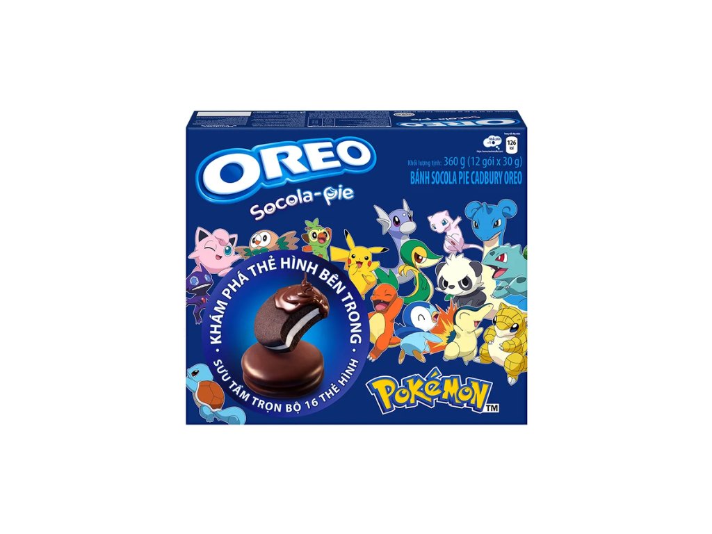 Oreo Pokemon ChocoPie Chocolate with Original Filling Balení (12x30g) 360g VNM

