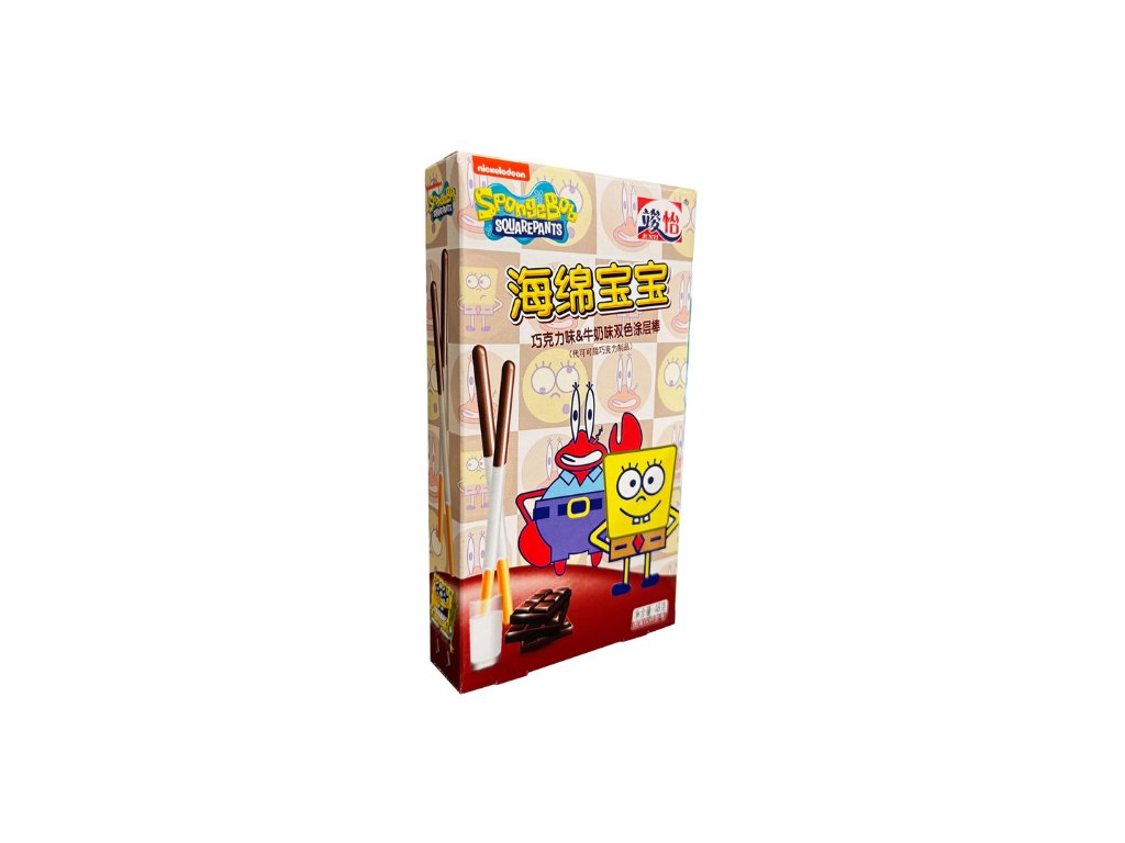 Junyi Pocky SpongeBob Milk & Chocolate 48g CHN
