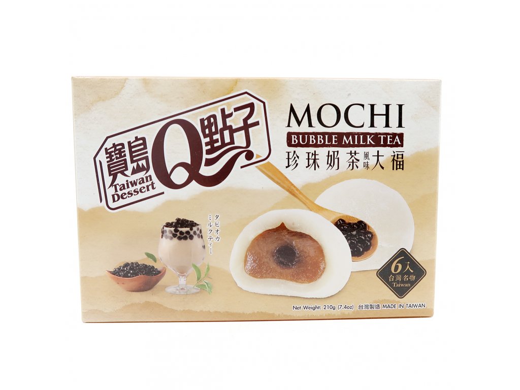 Q Brand Mochi Rýžové Koláčky He Fong Bubble Milk Tea 210g TW