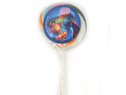 Superman Lízátko s 3D Samolepkou 30g EU