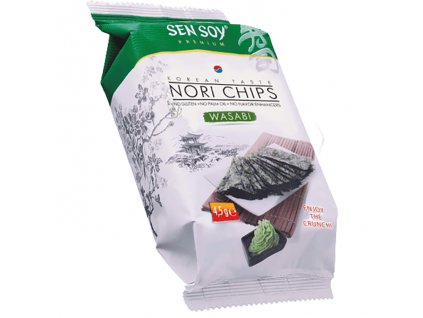 Sen Soy Koresjké Křupavé Řasy Nori Chips Wasabi 4,5g KOR