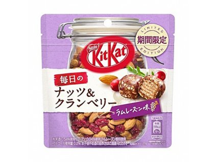 01 09 2021 KitKat Kousky Brusinky Mandle A Rumové Rozinky 35g JAP