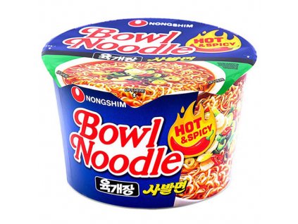 Nongshim Bowl Noodle Hot Spicy Instantní Nudle v Misce 100g KOR
