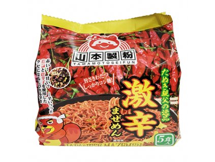 Yamamoto Japanese Mazemen Ramen Flamin'Hot Balení (5x88g) 440g JAP