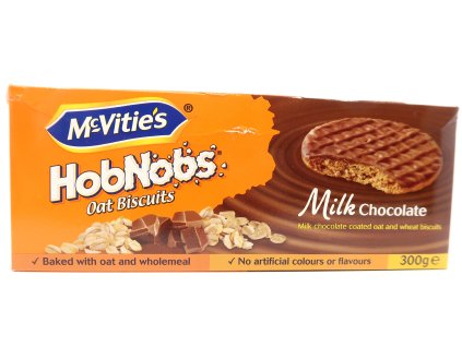 McVitie's HobNobs ovesné koláčky s mléčnou čokoládou 300g