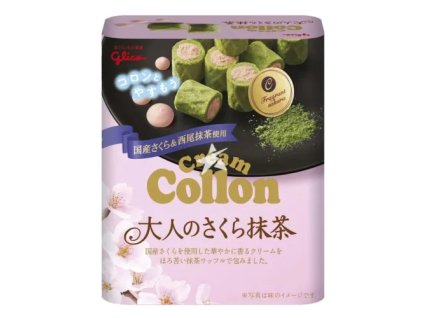 Glico Cream Collon Sakura-Matcha 48g JAP