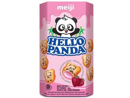 Krátká Expirace Meiji Hello Panda Jahoda 45g IDN