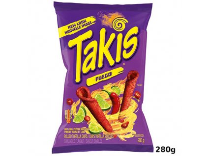 Takis Fuego Hot Chilli Pepper Lime Tortilla Chips 280g