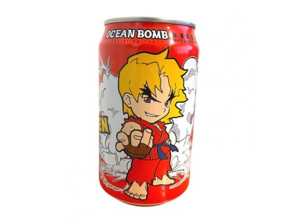 Ocean Bomb Street Fighter Ken Limonáda Bílé Hrozny 330ml TWN