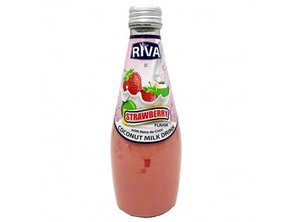 Riva Coconut Milk s Nata De Coco Strawberry 290ml THA