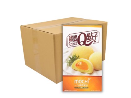 Q Brand Mochi Rýžové Šťavnaté Koláčky Mango Carton 24x104g TW
