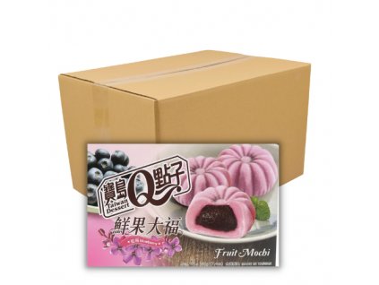 Q Brand Mochi Rýžové Koláčky Borůvka Carton 24x210g TWN