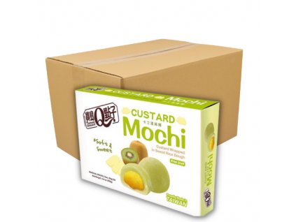 Q Brand Mochi Custard Kiwi Fruit Carton 24x168g TWN