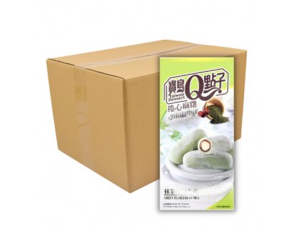 Q Brand Mochi Rýžové Rolky Matcha Červená Fazole Mléko Carton 24x150g TWN