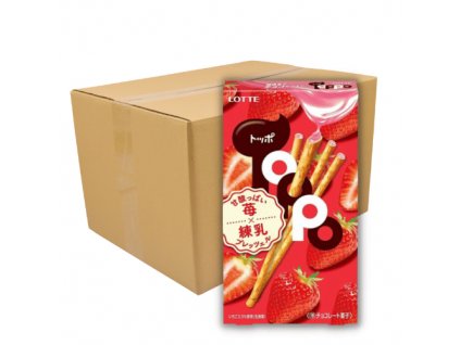 Lotte Toppo Strawberry Chocolate Carton 60x40g THA