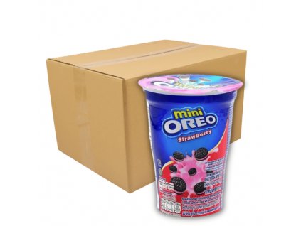 Oreo Mini Sušenky V Kelímku Jahoda Carton 24x61,3g IDN