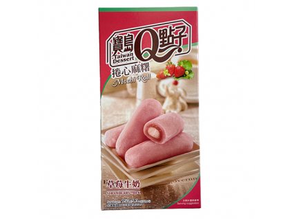 Q Brand Mochi Rýžové Rolky Strawberry Milk 150g TWN