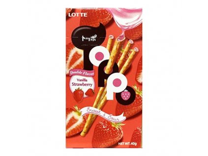 Akce 1 + 1 Lotte Toppo Vanilla Strawberry 40g THA