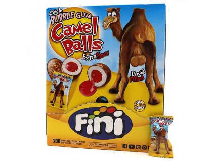 Fini Camel Balls Extra Sour Bubble Gum (200x5g) 1kg ESP